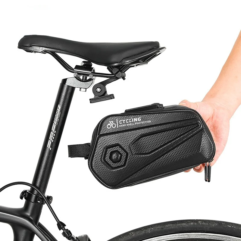 Bicycle Pannier Saddle Rack tail Bags EVA Waterproof Bike Rack Bag Multifunctional Foldable Large Trunk Bag