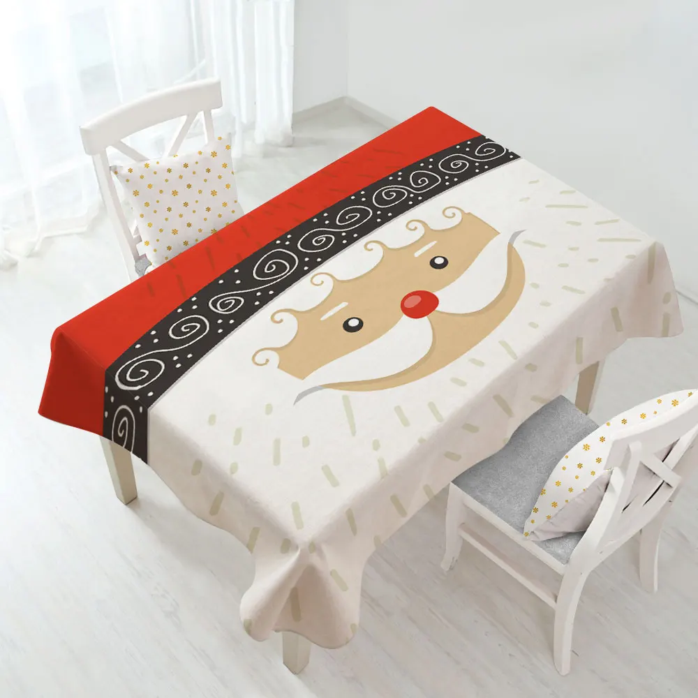 
Colorful Custom pattern Export Party Christmas Waterproof Decoration 100% Polyester Tablecloth 