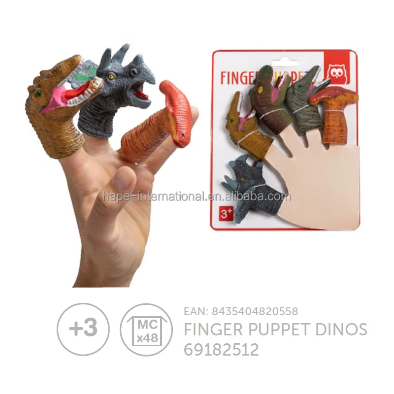 Custom Educational Finger Hand Puppet For Kids Gift High Quality Popular Stuffed Toy Children Cute Fingers Play Fun Animal Doll