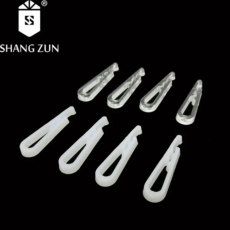 Hot Sale White 3CM Clips For Men Shirts Accessories Sleeve Eco-friendly Plastic Clear Teeth Clips for Suits Packing