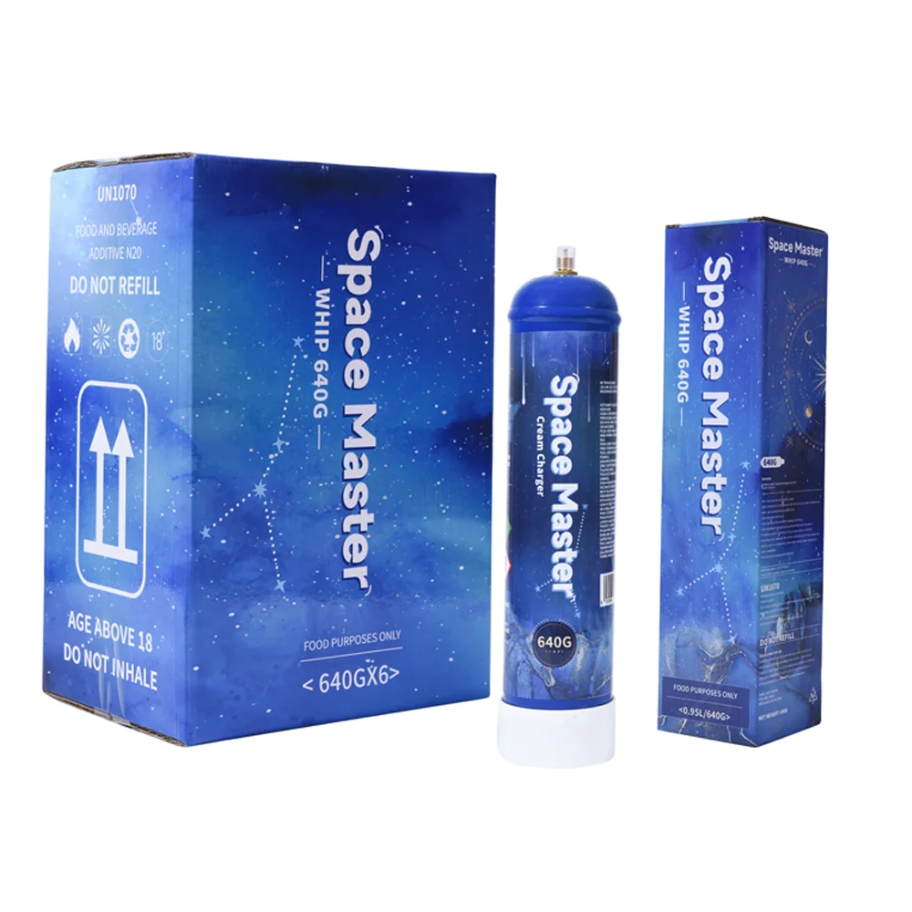 Custom LoGo disposable cylinder wholesale easy to handle 615g 640g fastgas whipped 580g cream charger refill gas on sale