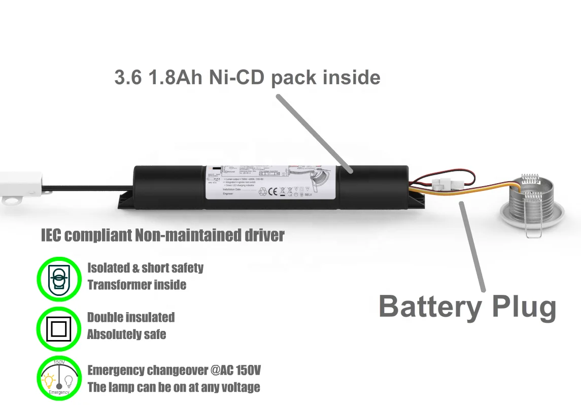 OT-ESP-1N 1W non-maintained emergency spot light