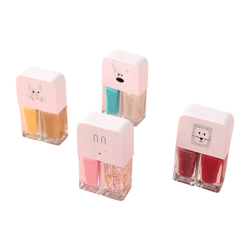 M&U 2 in 1 Air Dry Glitter Nail Polish No Lamp Air Dry NonPeel Off Quick Dry Nail Polish