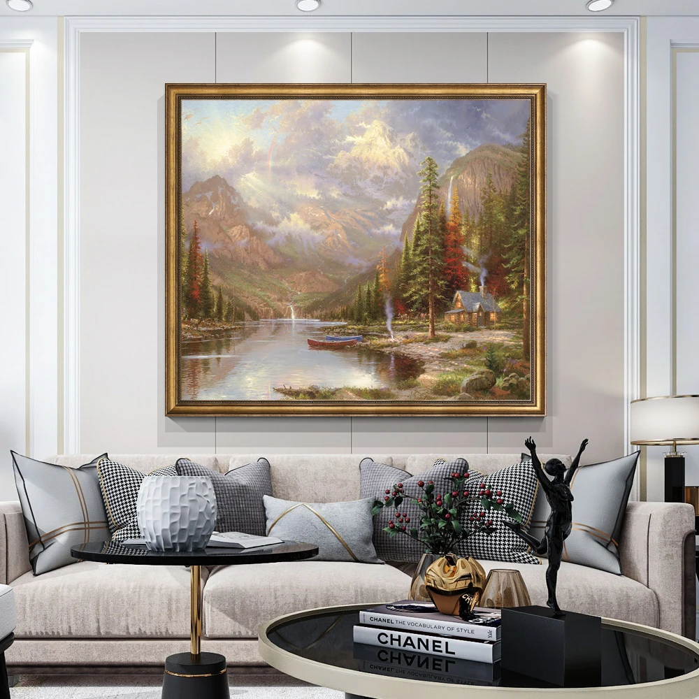 Canvas hand painting wall art modern wall picture flower oil painting