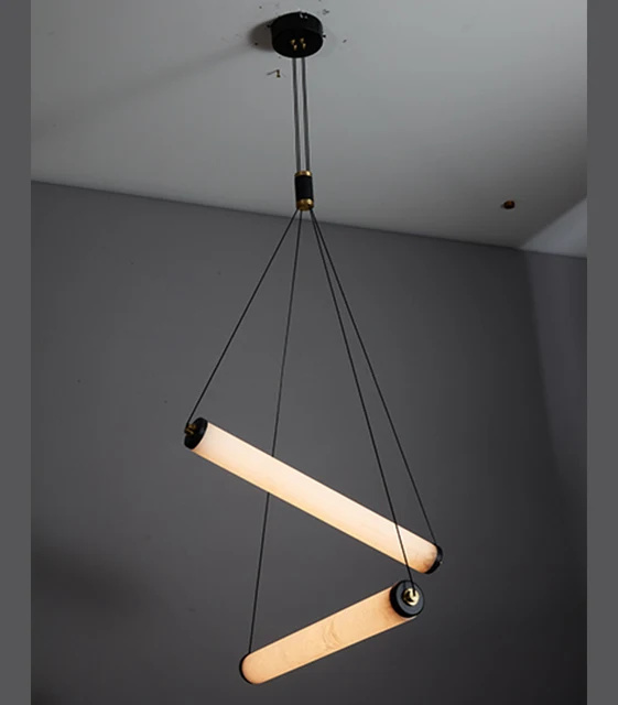 Marble Manufacturer Customized home office led alabaster chandelier marble pendant nature stone