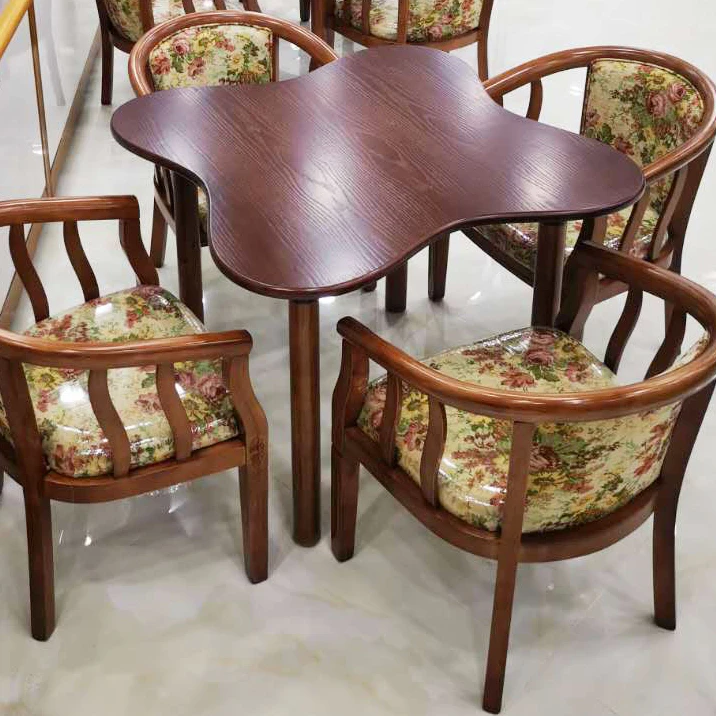 Chinese latest antique style waterproof dining furniture chair and table set