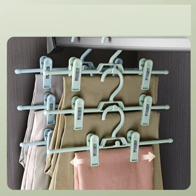 Household Plastic Multi Function Skirt Clip Anti-pleats Trouser Hangers