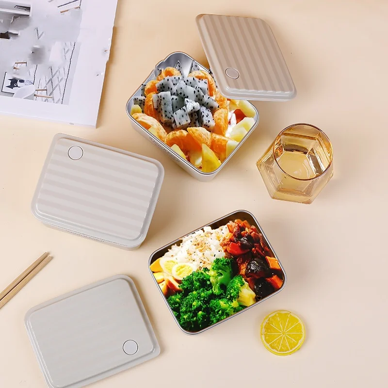 304 Stainless Steel Lunch Boxes Set Meal Boxes with Insulated Bag Tiffin Lunch Box Stainless Steel