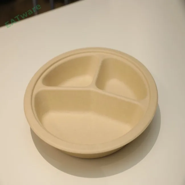 Pizza Plates Carton Box Food Serving Party Dishes for Restaurants Food Packaging Plat Factory Direct Customized 5000 Pcs BPI