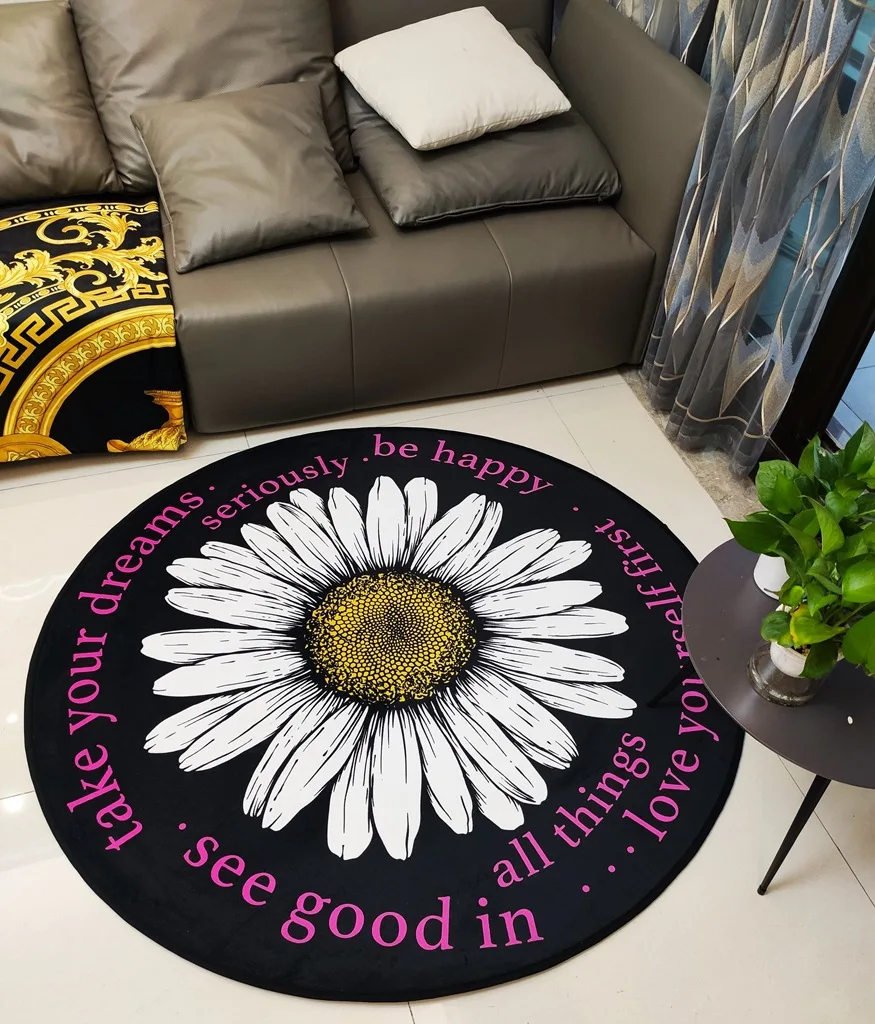 Wholesale Custom Circular Floor Carpets Round Large Area Rugs Living Room Home Coffee Table Mats