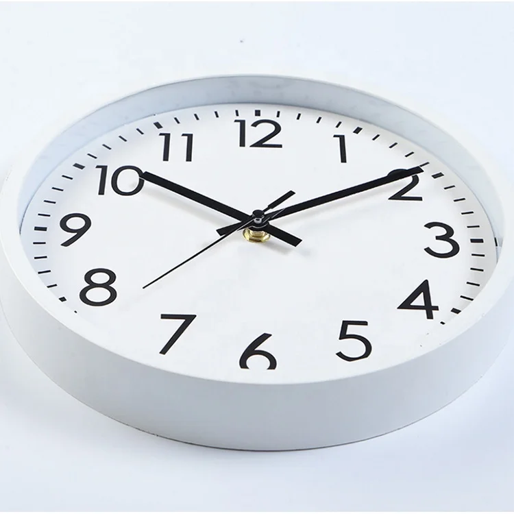 Antique wall clock Home Decorative simple design 10 inch custom logo needle clock large promotional gift wall clock living room