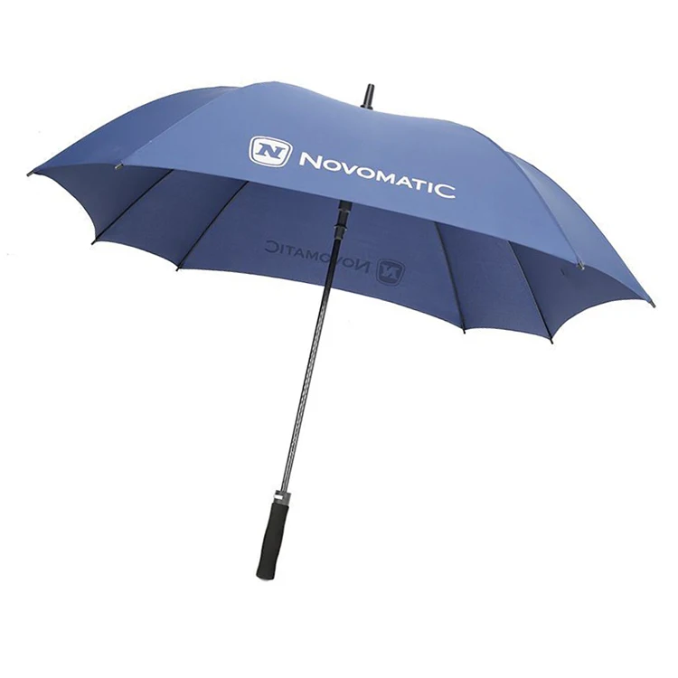 Big Size Square Air Vented Double Canopy Golf Umbrella Windproof Straight Umbrellas With Custom Logo Printing