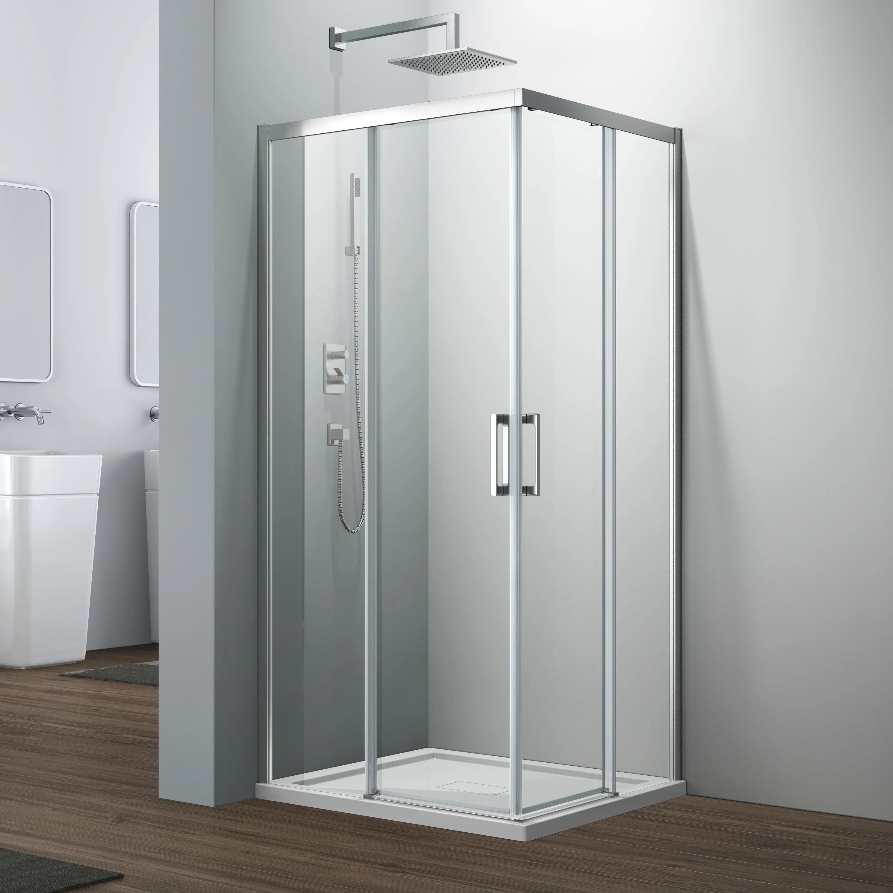 Bathroom Glass Corner Shower Enclosure Shower Cabin
