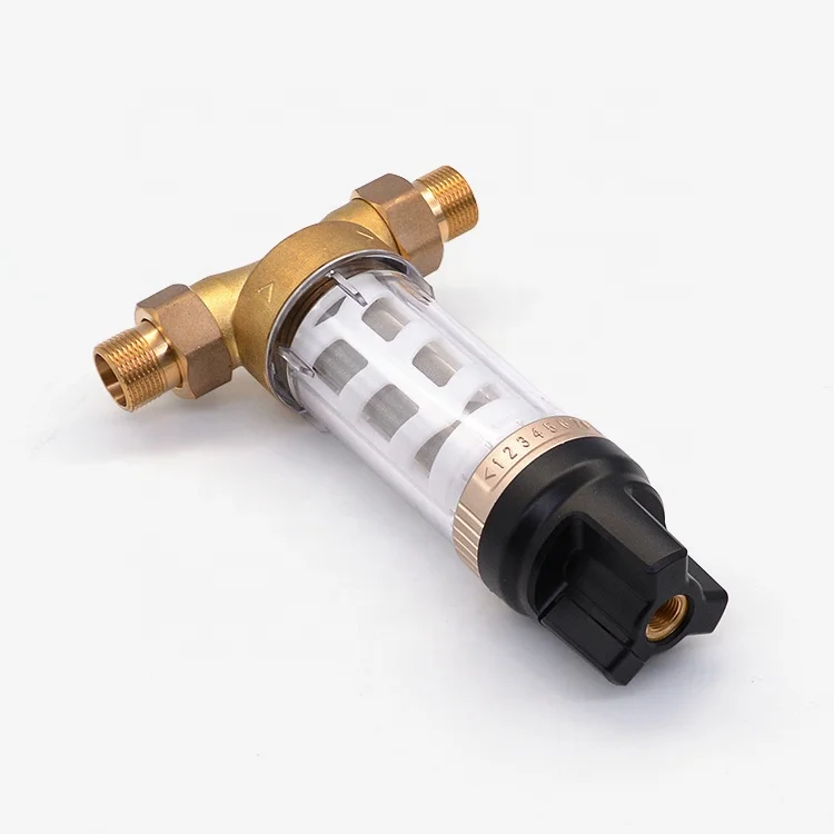 Whole House Water Treatment Filters Automatic Brass Water Pre Filter Washable Mesh Removing Sediment