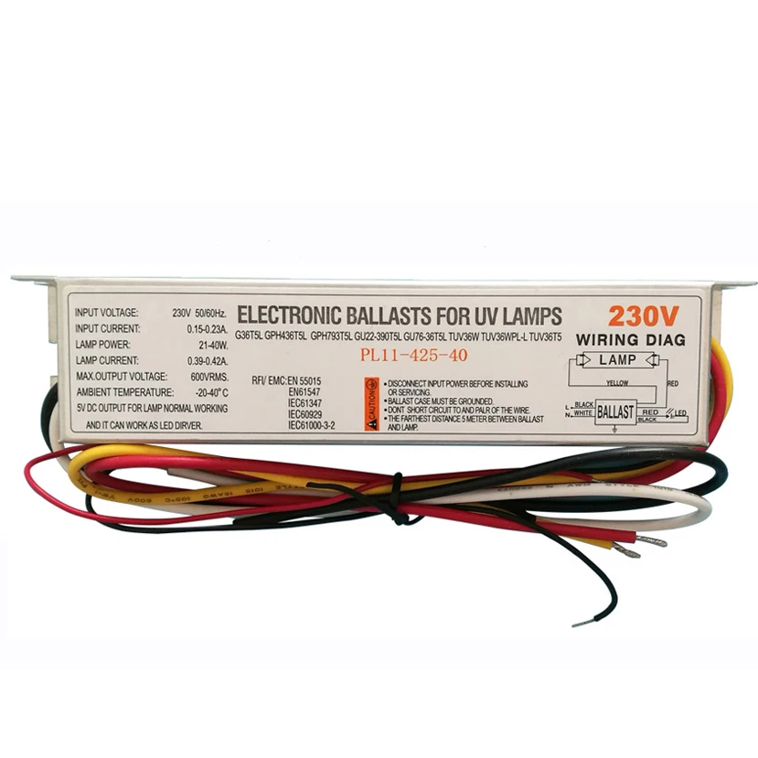 Guaranteed quality  electronic ballast 40w uv c lamp light transformer 220V 110V