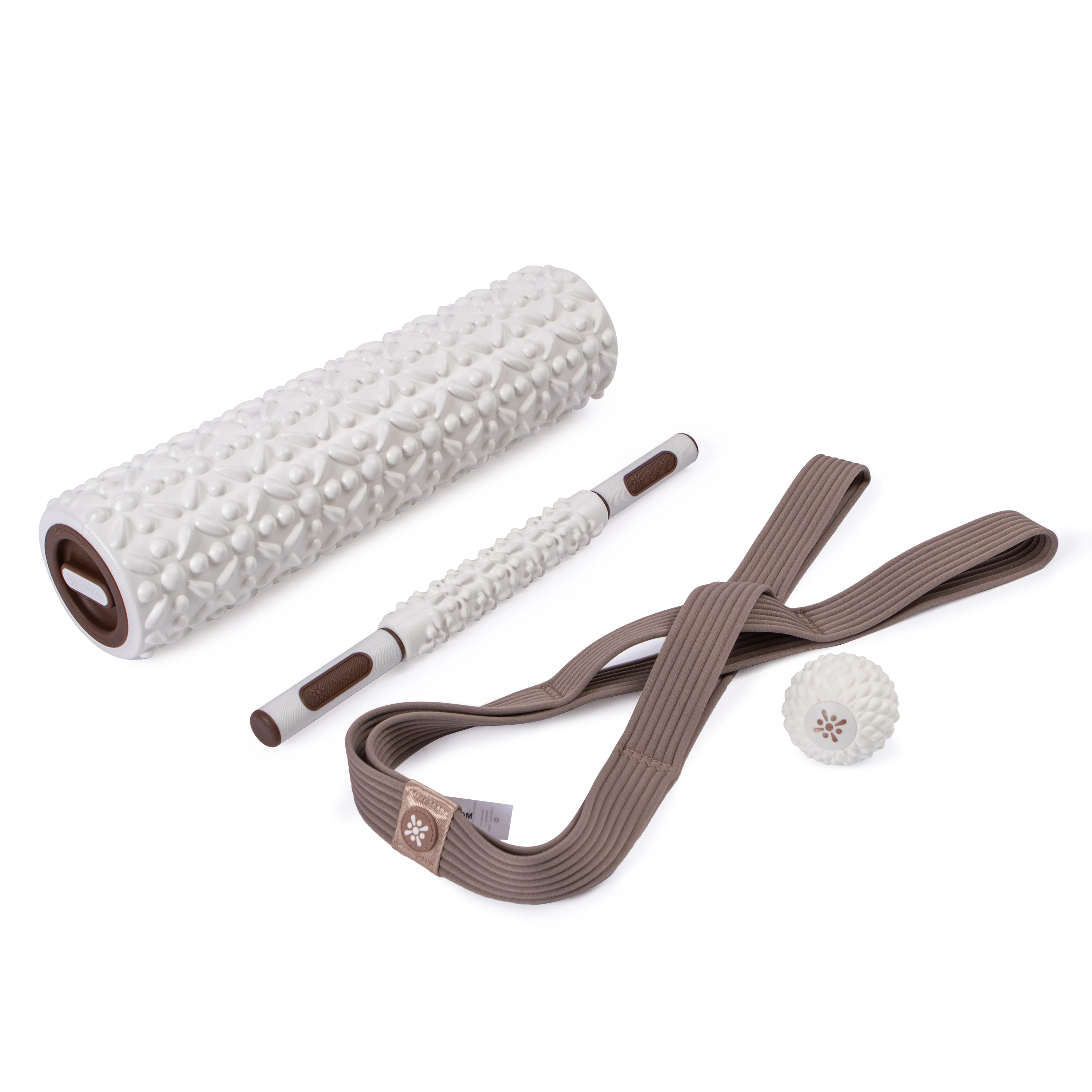 BLOOM fitness exercise eva foam roller wholesale eco friendly 4 in 1 hollow back massage yoga foam roller set