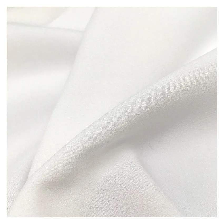 Soft high quality 100% polyester ITY crepe de chine fabrics  for garment