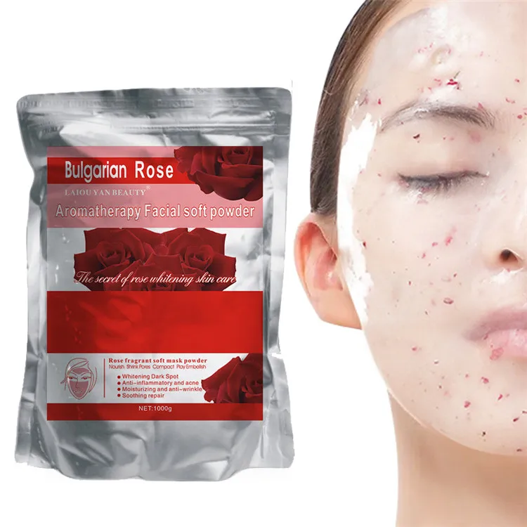 Wholesale 1000g private label jellymask organic peel off rose collagen soft face powder hydro jelly mask for beauty salon