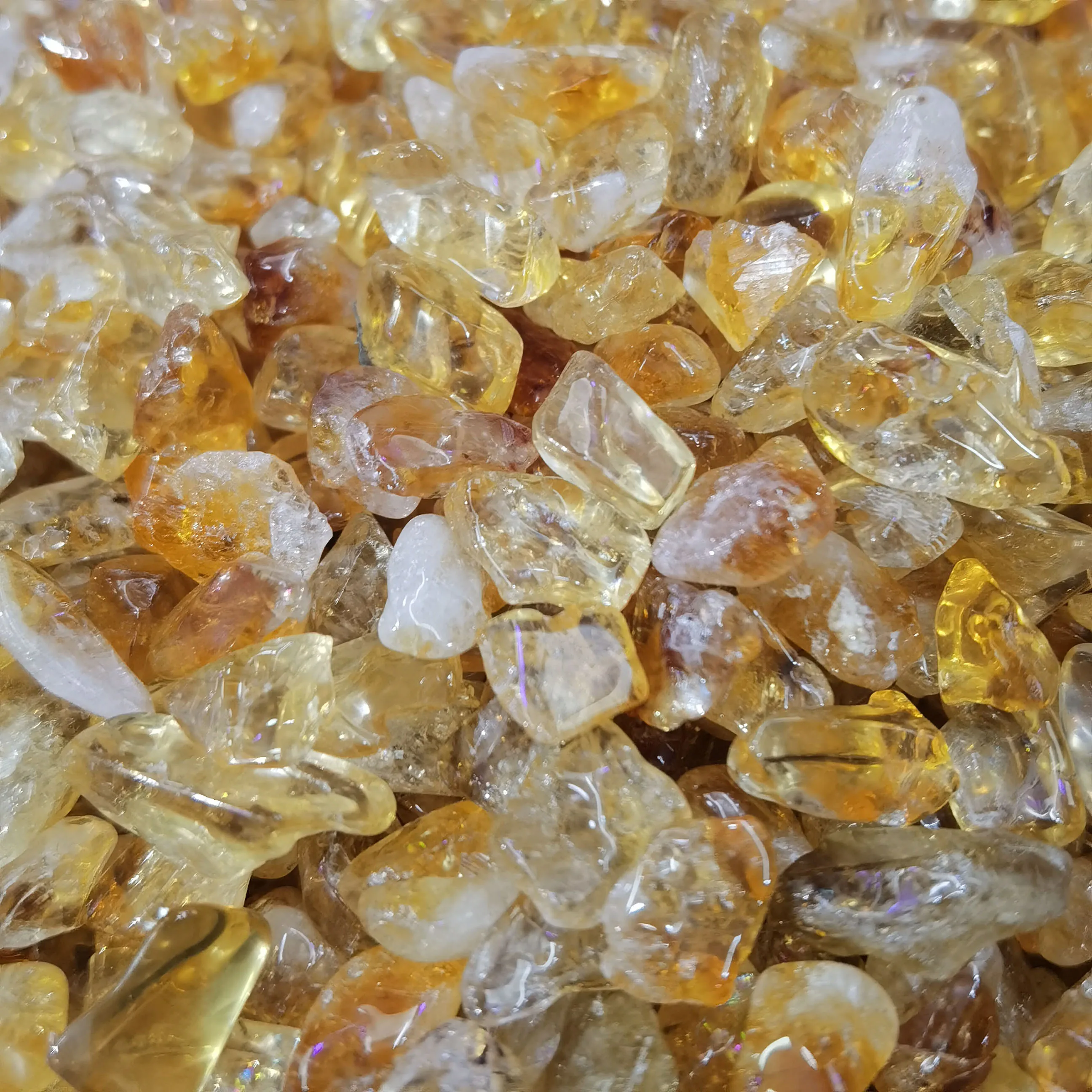 Natural Rose Quartz Amethyst Rock Crystals Healing Stones Citrine ChipsTumbled Stone