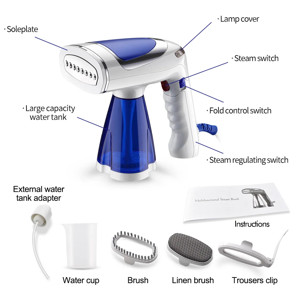 250ml Portable Foldable Steaming Iron Hand Held Garment Steamer for Clothes Travel Fabric