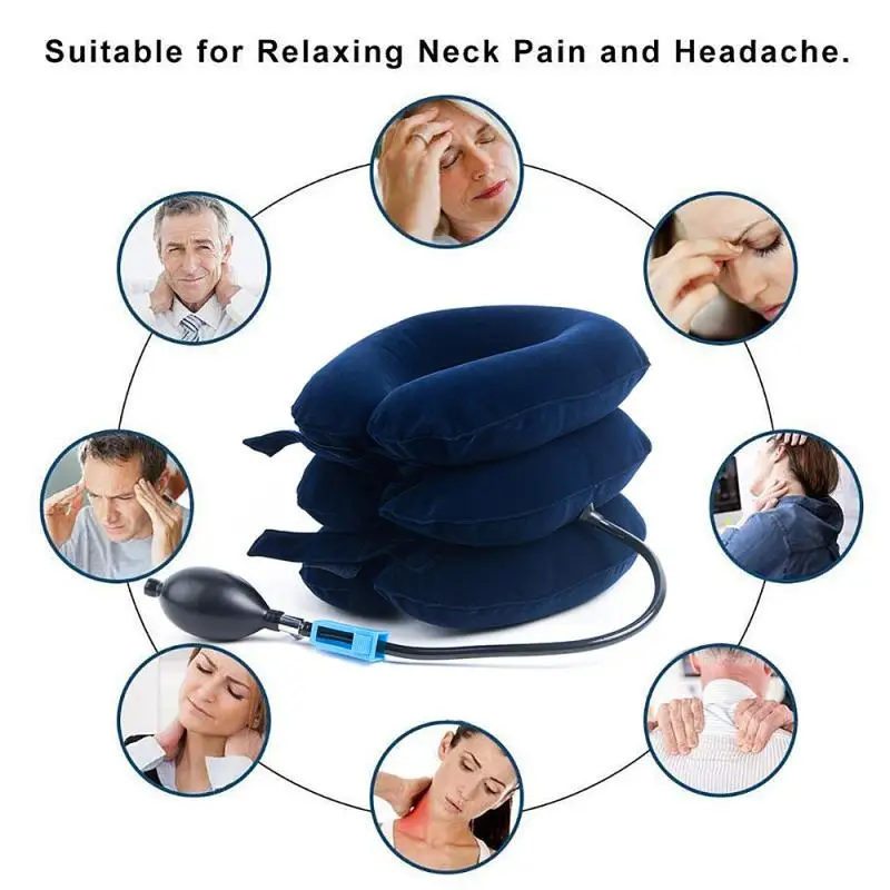 Manufacturer Medical Equipment 3 Layers Air Neck Traction Relive Pain Cervical Neck Traction Device