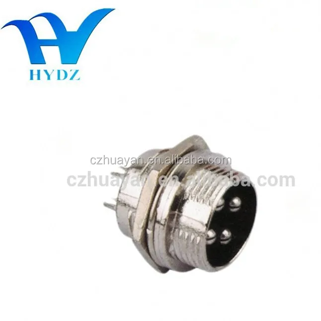 Панель питания шасси с металлическим авиационным GX16 Водонепроницаемый 4 Pin разъем