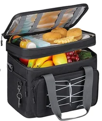 Portable thermal insulation bag large capacity double thick aluminum foil bento lunch box bag diagonal refrigerated