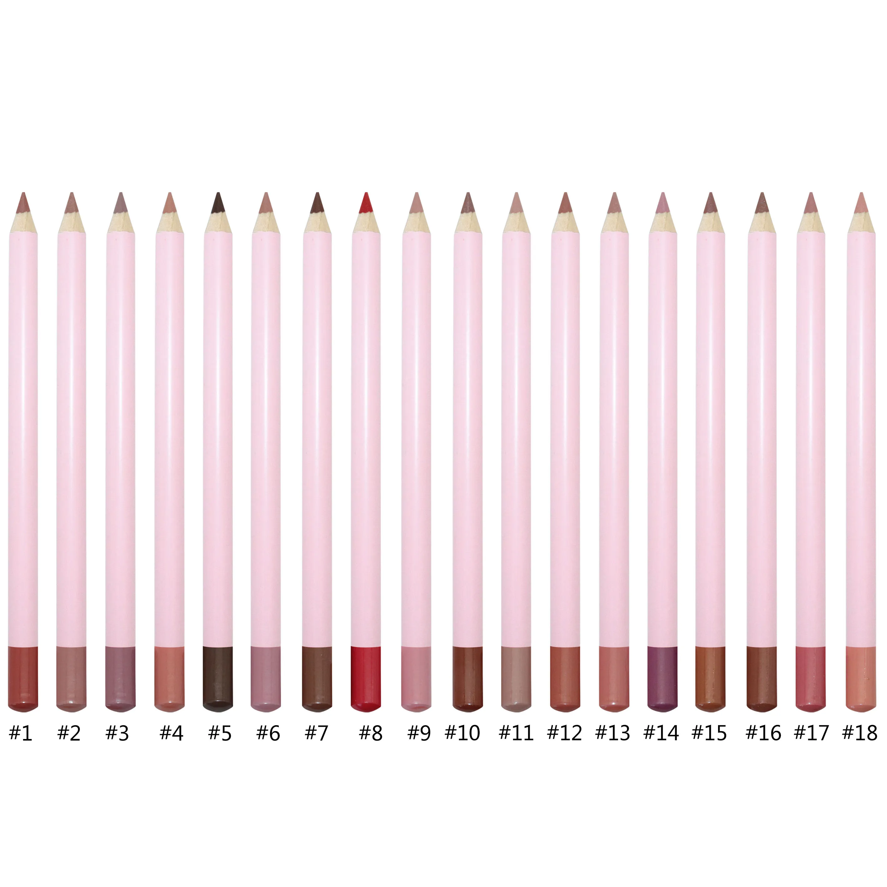 Hot Selling Private Label Matte Natural Waterproof Lip Liner High Pigment Customized Lipliner Pencil