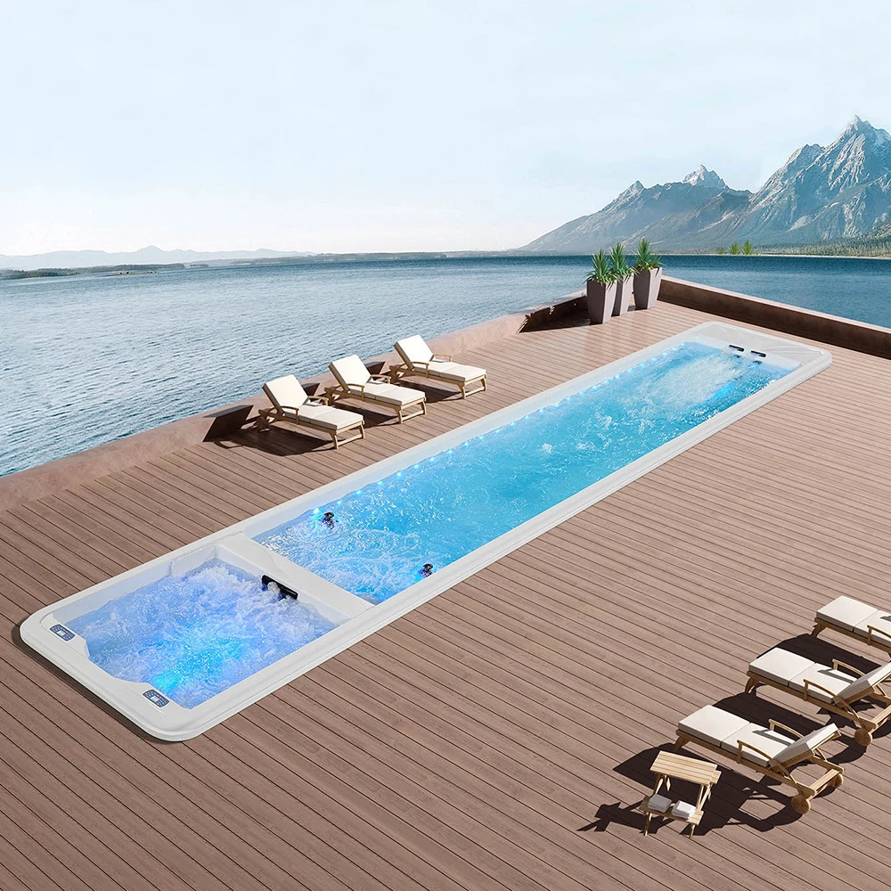 12m length largest fiberglass outdoor inground swimming pool spa hot tub built in pools in ground pool