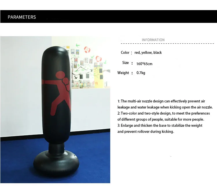 Wholesale Womans Self Standing Portable Boxing Dummy Mini Bully Bob Punching Bag