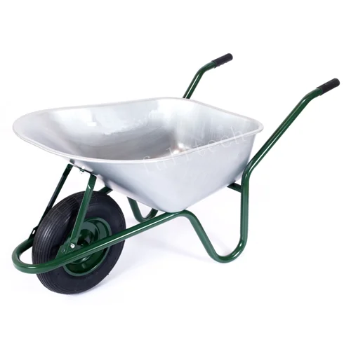 Стальная Строительная оцинкованная тачка, тачка 100L Limex, тачка с пневматическим колесом, оцинкованный лоток 85L