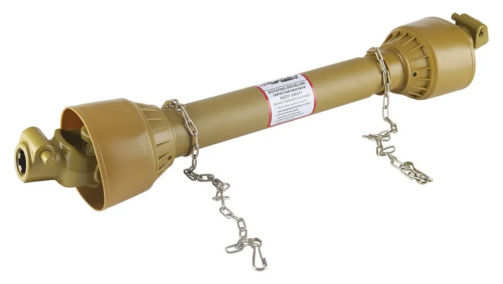 U joint drive shaft T1 800mm Agricultural Machinery PTO Shaft agricultural tractor 01B Push Pin Yoke with yellow wave cover