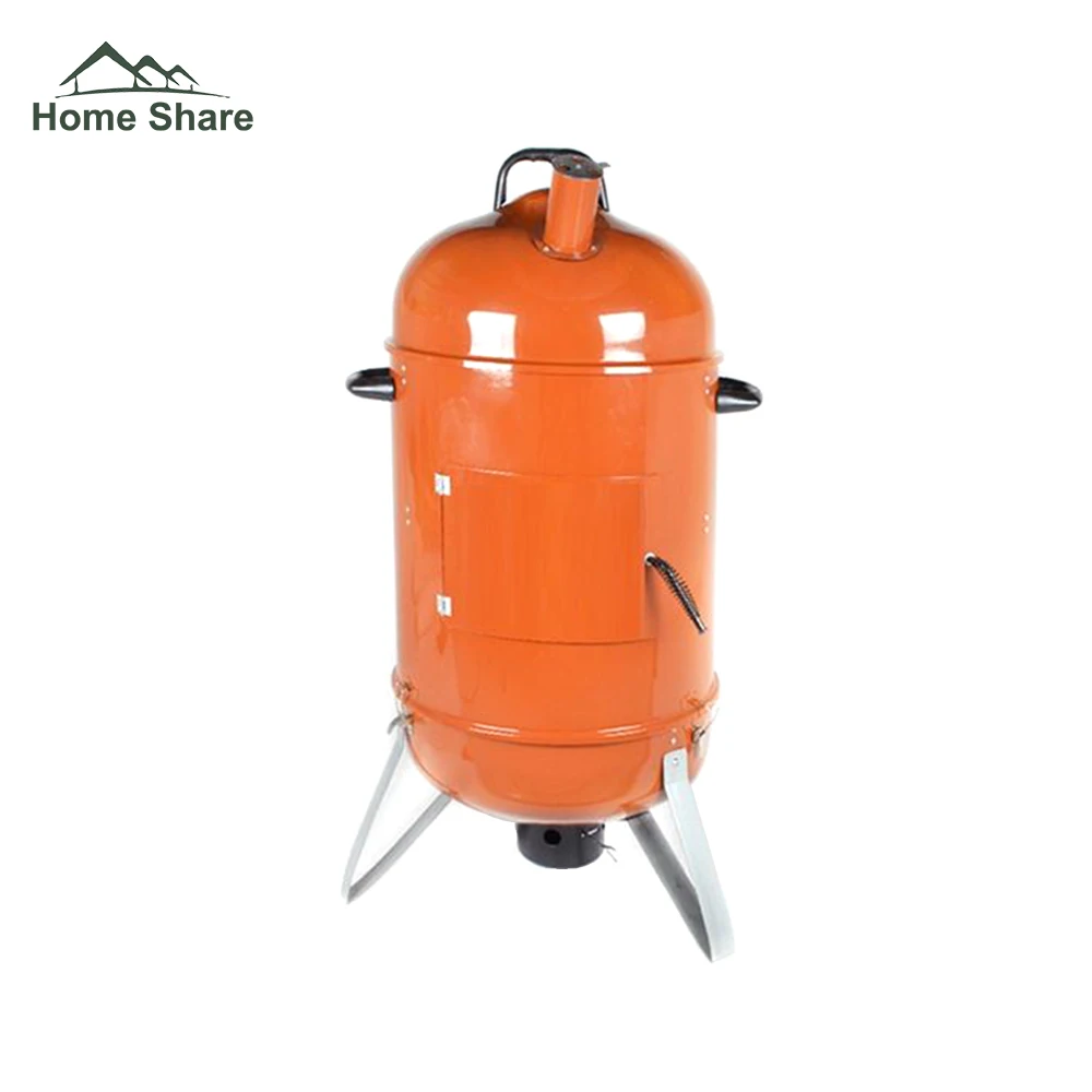 Discount Price Orange Color Smoke Barbecue Grill Easy Cleaned Barbecue Grills