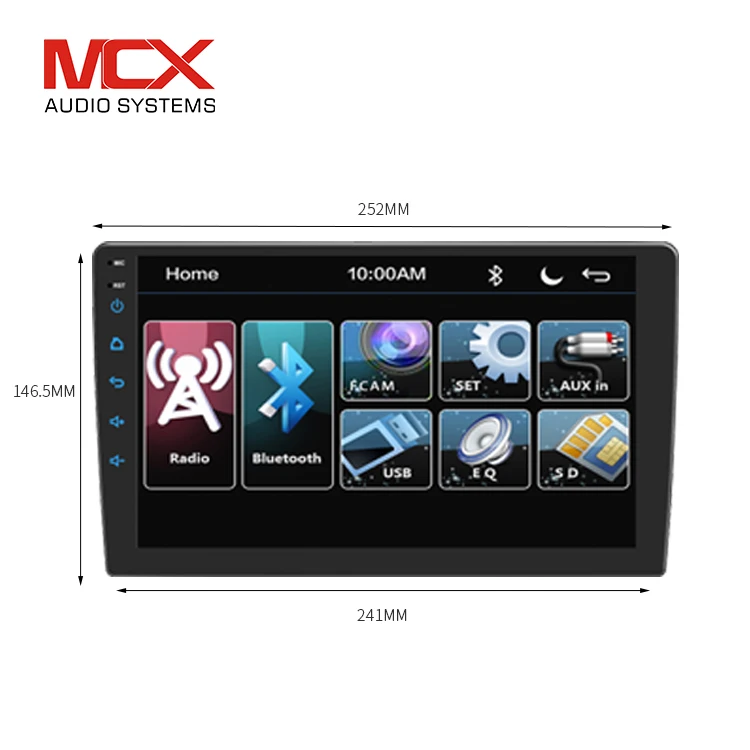 MCX 10.1 Inch Universal Car Multimedia Double Din Touch Screen MP5 Autoradio Player With Mirror Link