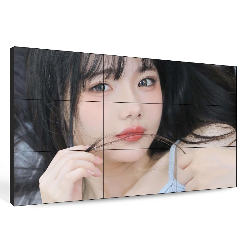 46 49 55 inch indoor 4k hd screen 2x2 1x4 4x4 advertising player lcd video wall with controller display