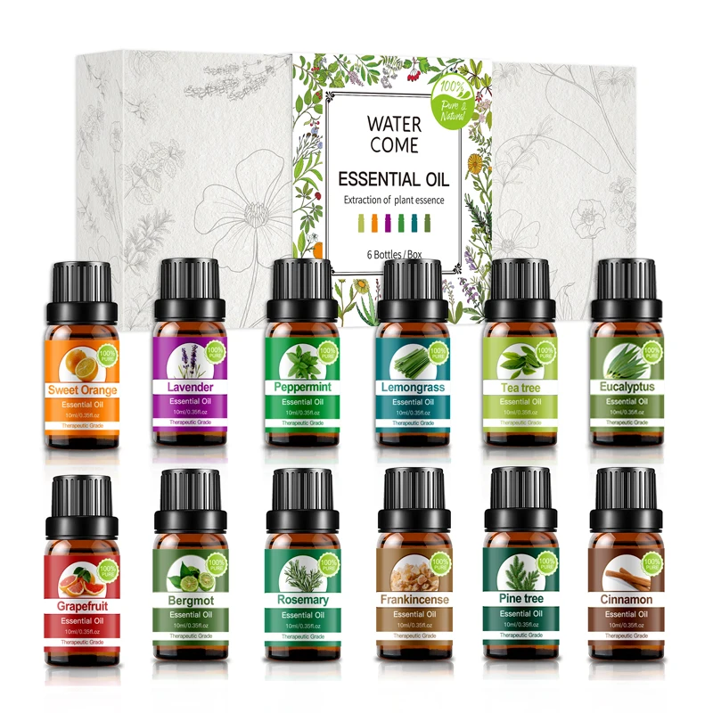 Pure Natural Premium Long Lasting Original Lavender Extraction 100% Pure Essential Oil Kits Rose Peppermint Oil