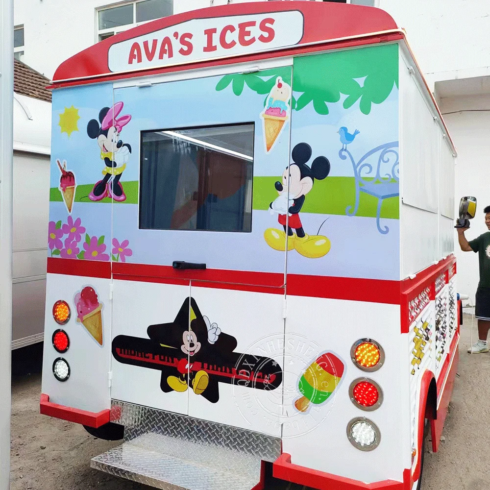 pink lovely food kiosk carts camping trailer used food trucks bakery truck electric ice cream food truck for sale