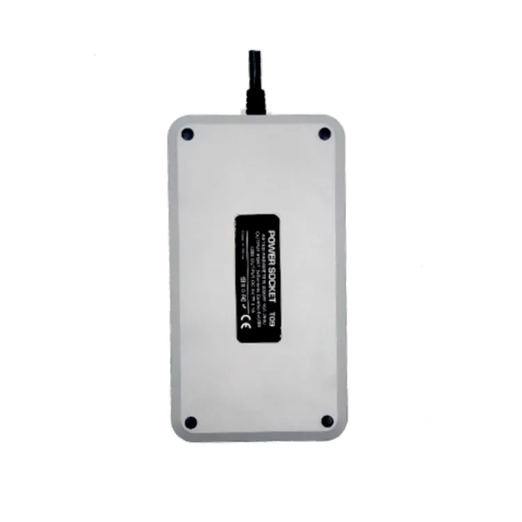 High quality Competitive price black extension 3 way plug outlet electric board switch power strip socket with 6 usb