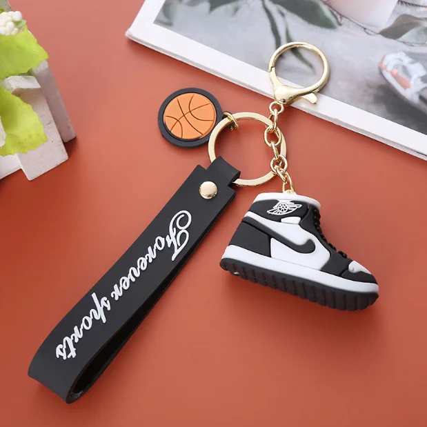 Finelai hot selling air jordan mini shoes keychain jordan pvc shoe keychain