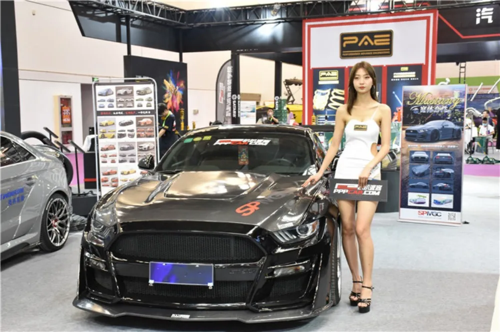 Boch Style Car Bumper Body Kit Front Bumper Lip Grille Fender Hood For Mustang 2015-2021+