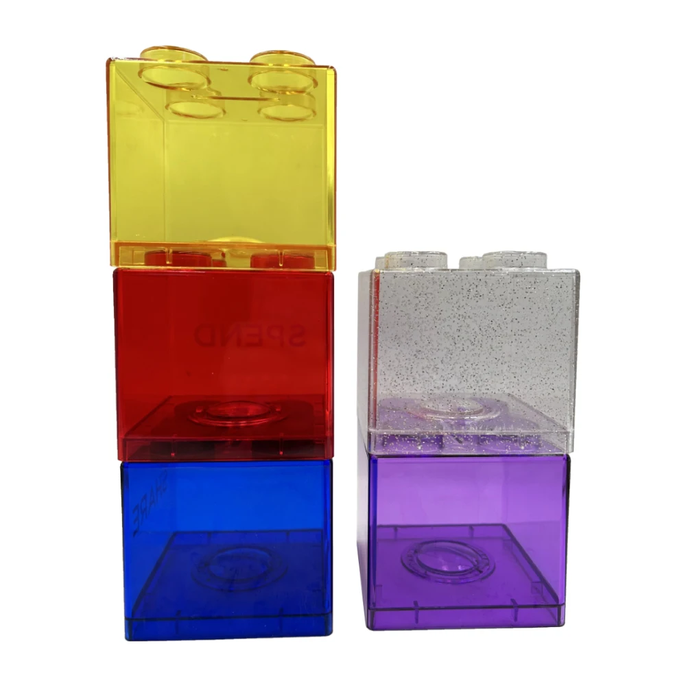Children Coin Storage Bank Piggy Bank for Girls Clear Safe Box for Money Custom Funny Plastic Promotional Gifts Building Block