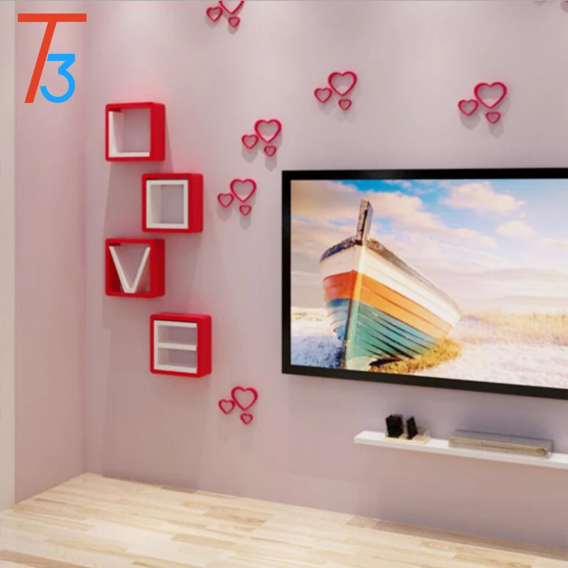 Home Decoration Furniture 100% New Zealand Pine Wood Floating Wall Shelf