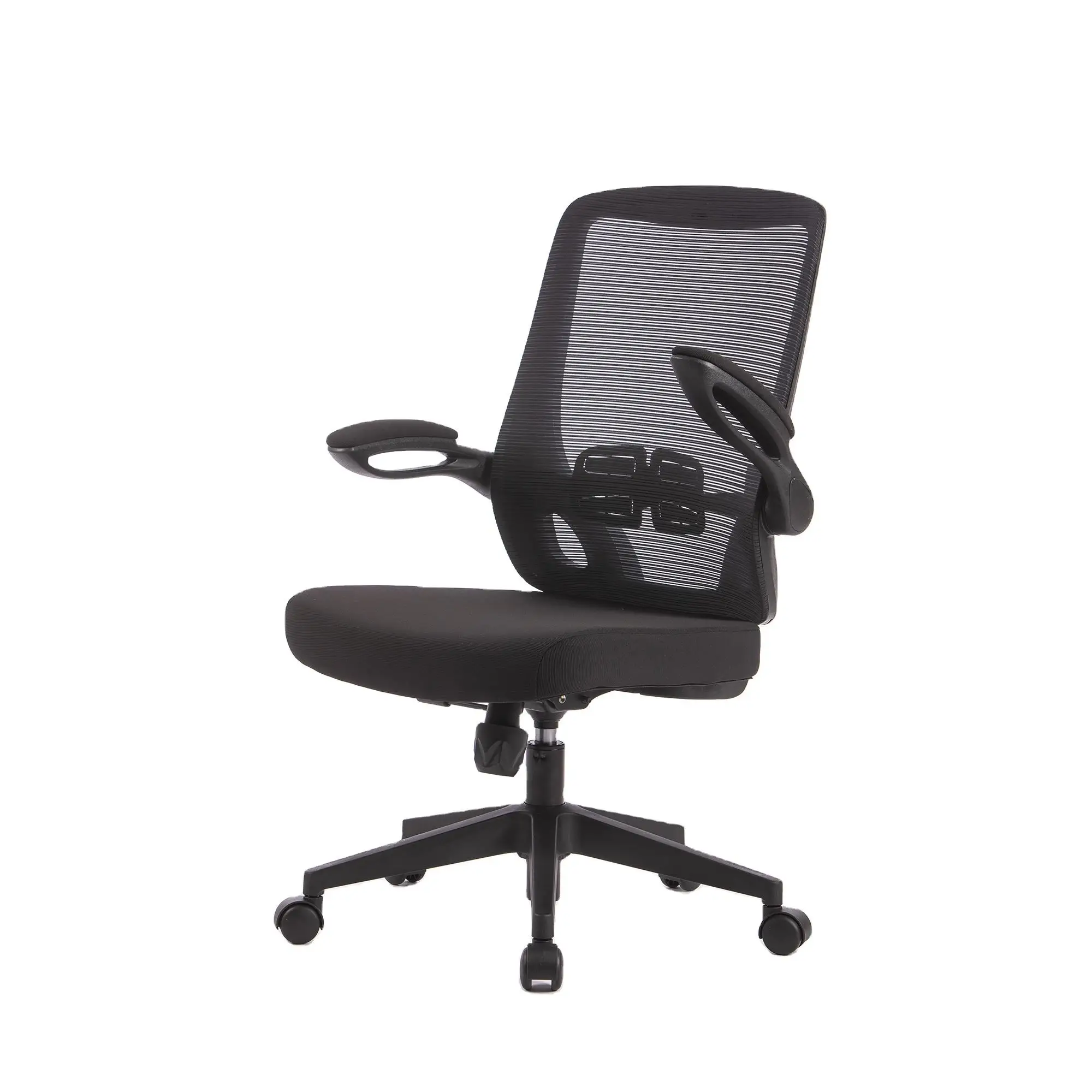 High quality ergonomic office comfort supervisor computer lumbar support full black office chairs
