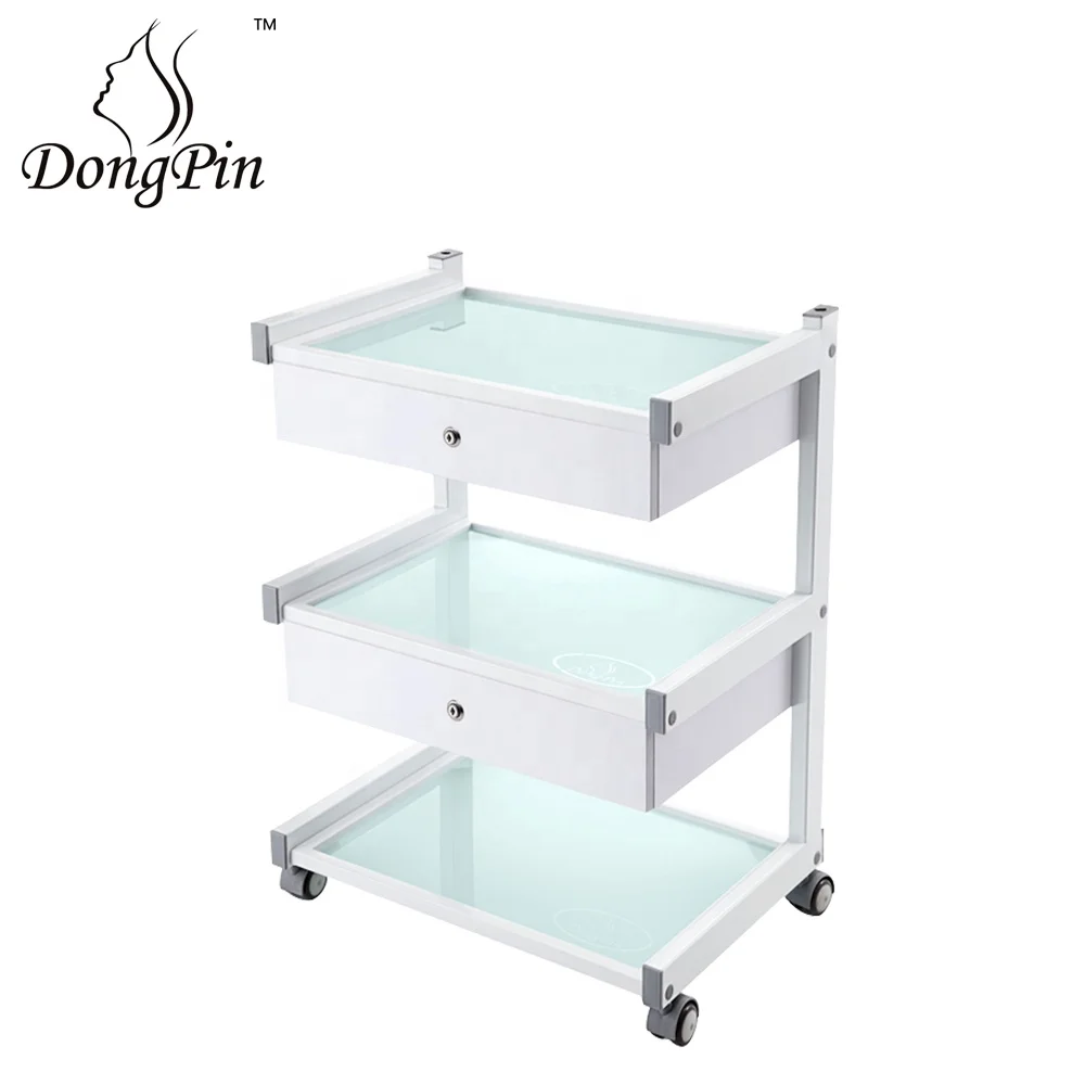 tool trolley cart beauty salon trolley with lamp holder