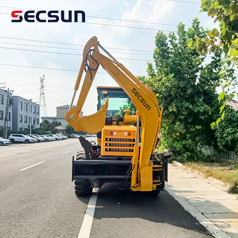 Secsun Новые поступления мини-погрузчик 1 8 тонн 2 тонны 6 экскаватор-погрузчик с гидравлическим приводом