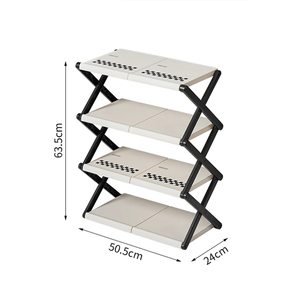 Multi-layers Plastic Folding Collapsible Shoe Rack Storage Organizer