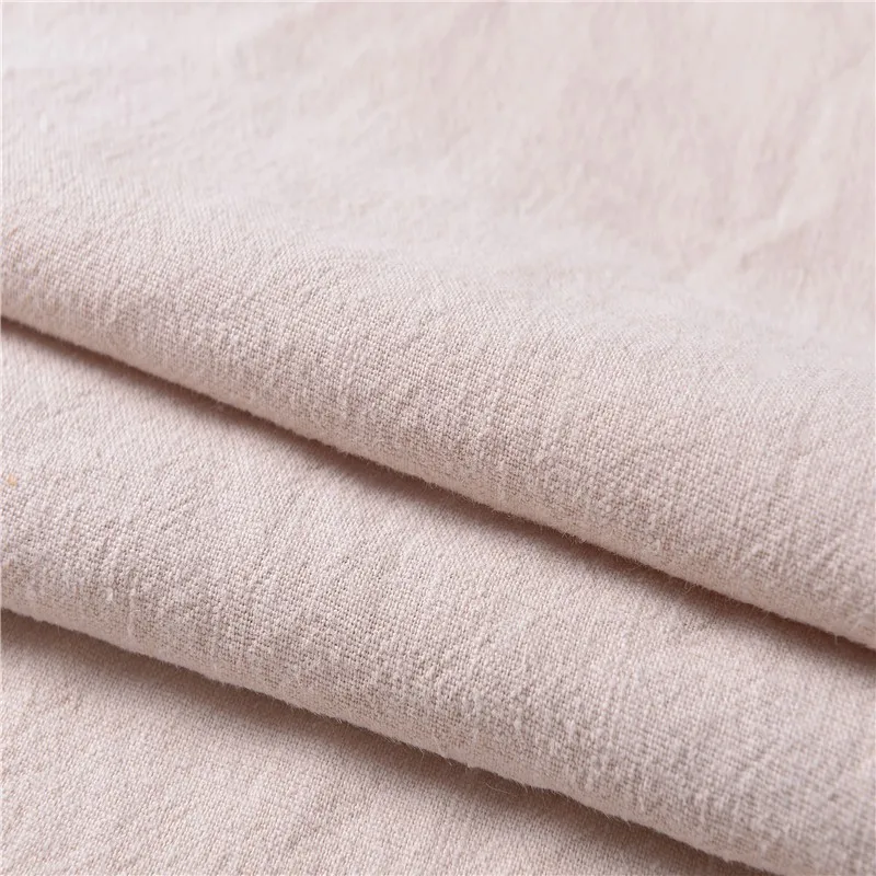 2022 Popular Product Heavy Weight Sand Washed Fabric Plain Dyed Bamboo Pattern Burlap Curtain Sofa Cover Ramie Cotton Fabric