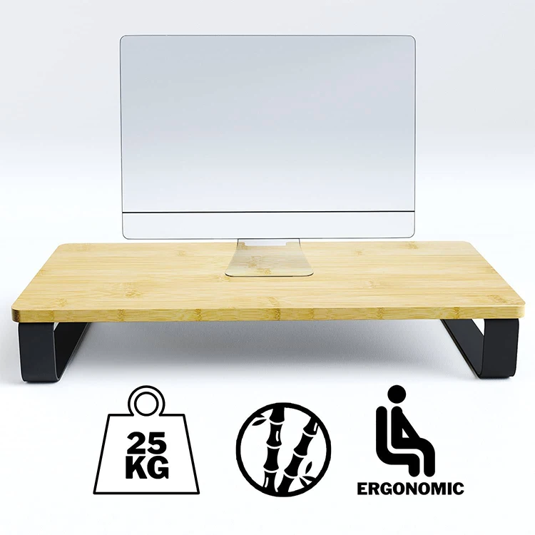 Portable desktop desk table top metal iron bamboo pc computer laptop monitor stand riser