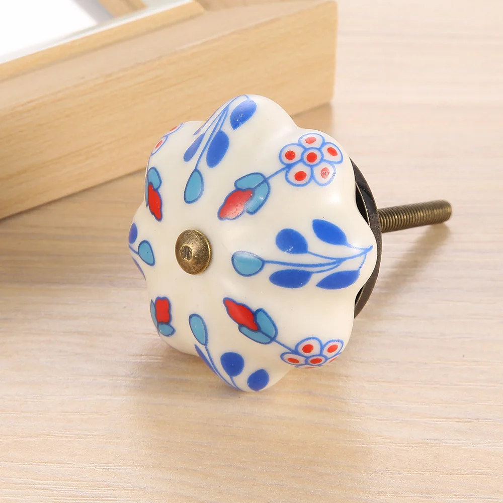 Ceramic Cabinet Knob Retro Style Creative Vintage Drawer Antique Furniture Ceramic Handles Knobs