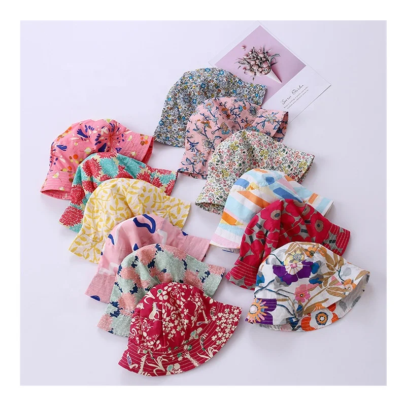 
2021 New Type Baby bucket hat Cotton Girl Boys Summer Hats 